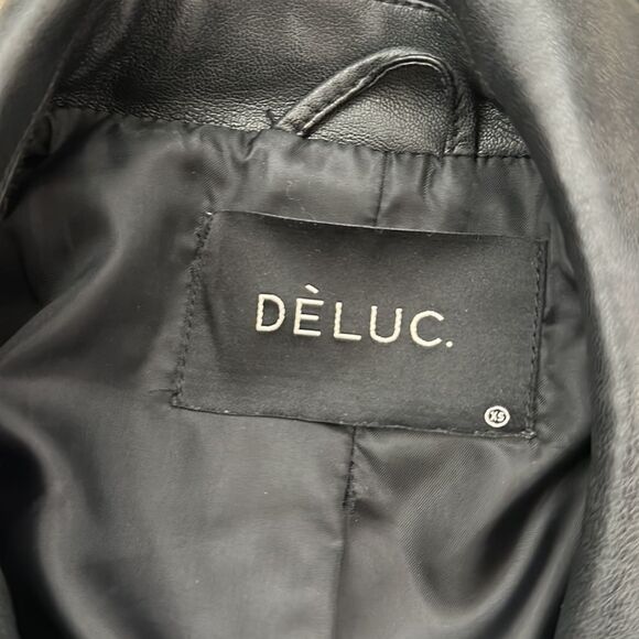 Black faux leather Moto jacket - Picture 4 of 5